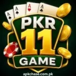 11 PKR Game mobile app interface on an Android smartphone.